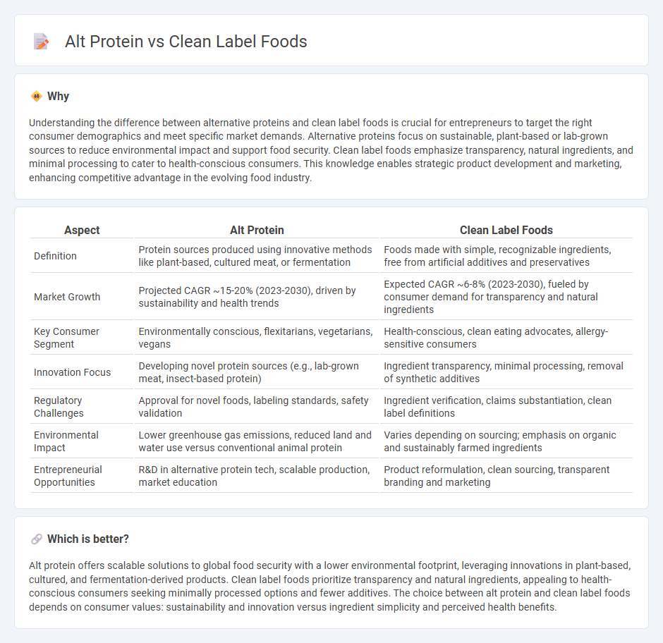 Alt Protein vs Clean Label Foods in Entrepreneurship