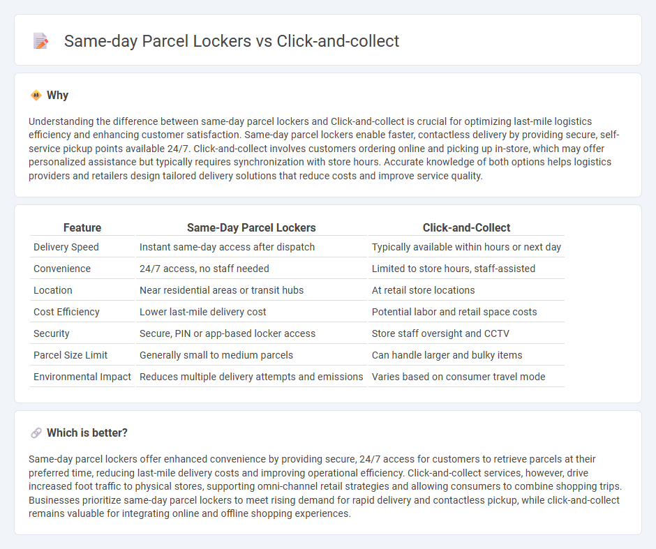 Same-Day Parcel Lockers vs Click-And-Collect in Logistics