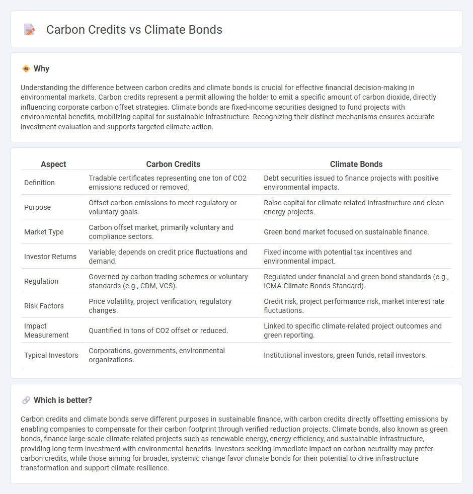Carbon Credits vs Climate Bonds in Finance