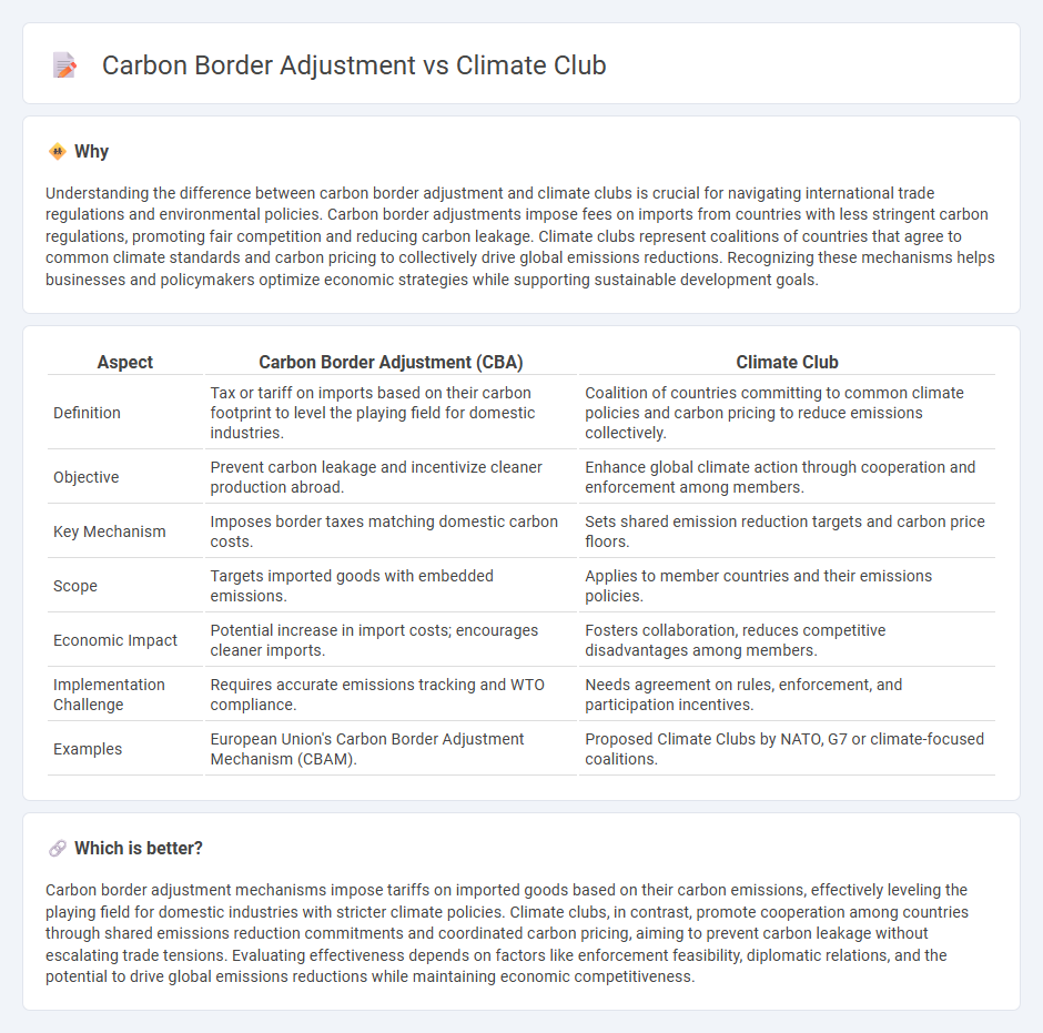 Carbon Border Adjustment vs Climate Club in Economy