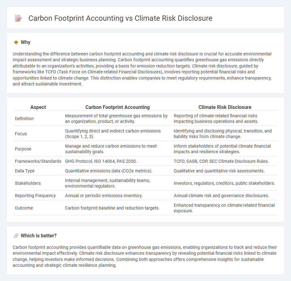 Carbon Footprint Accounting vs Climate Risk Disclosure in Accounting