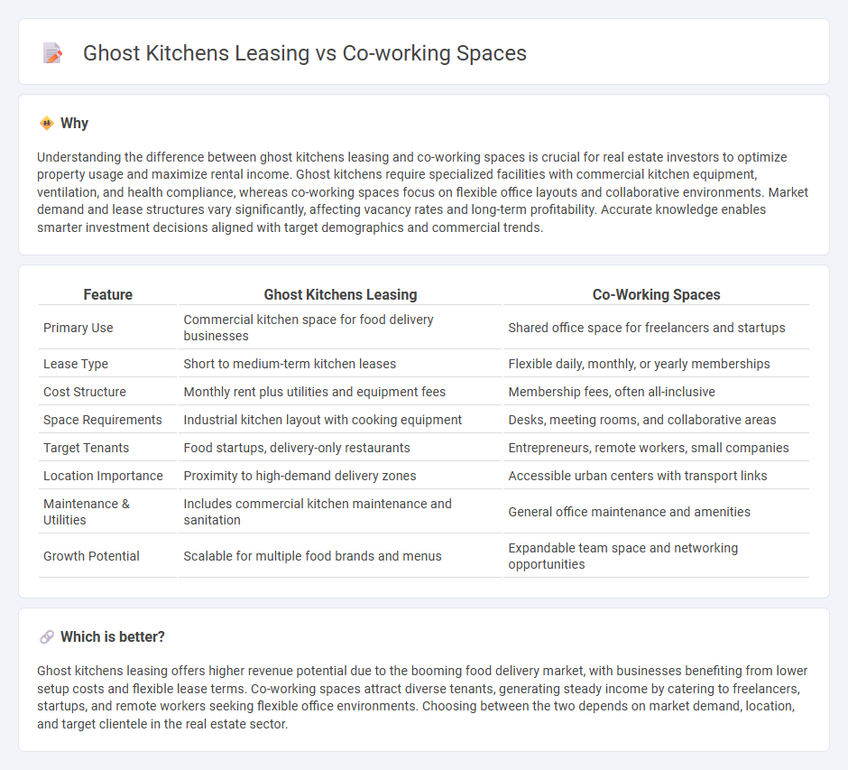 Ghost Kitchens Leasing vs Co-Working Spaces in Real Estate
