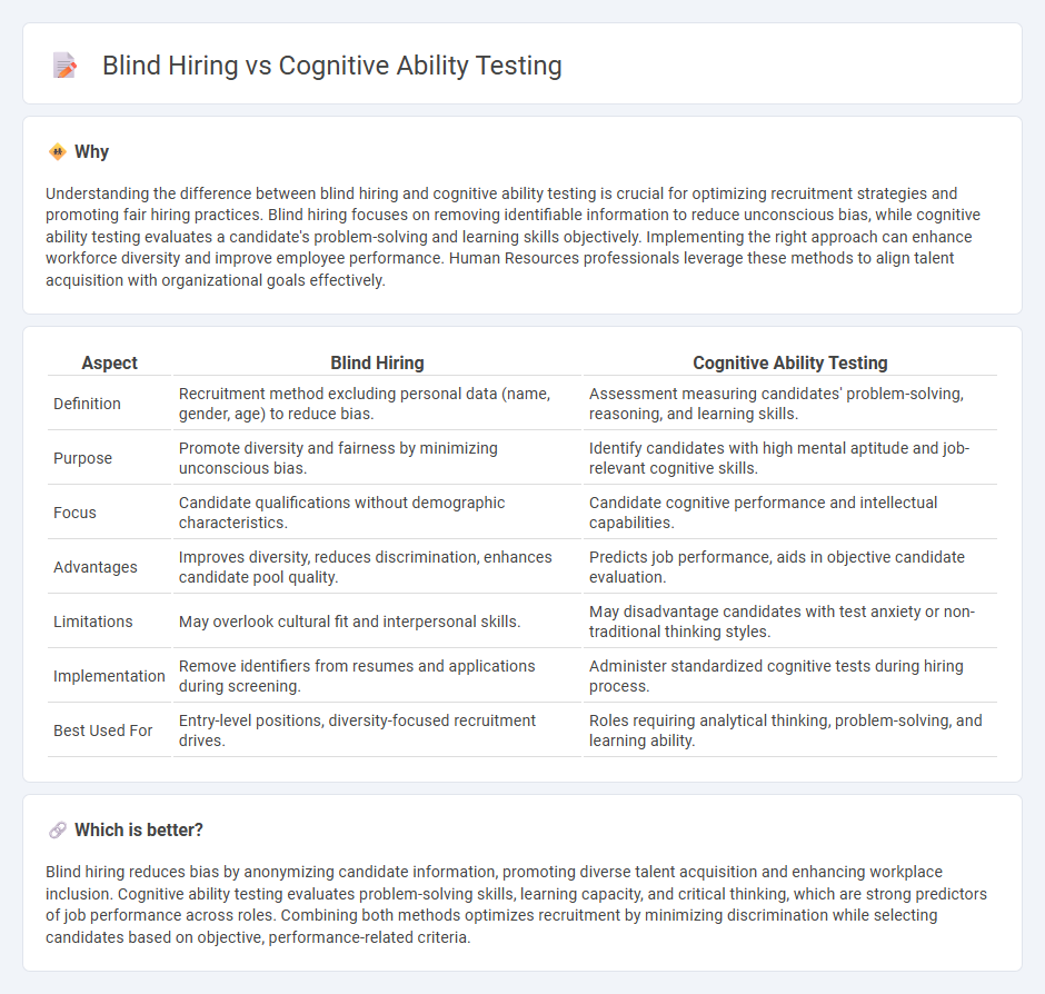 Blind Hiring vs Cognitive Ability Testing in Human Resources