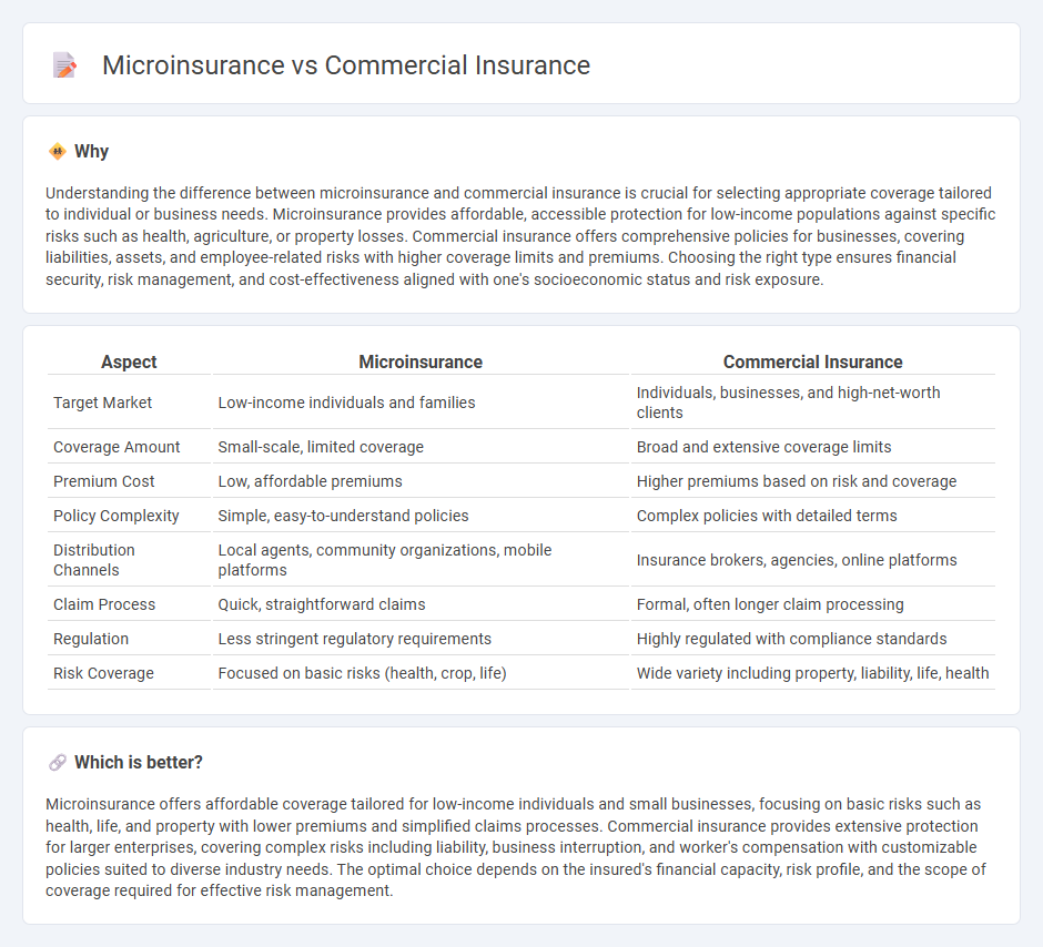 Microinsurance vs Commercial Insurance in Insurance