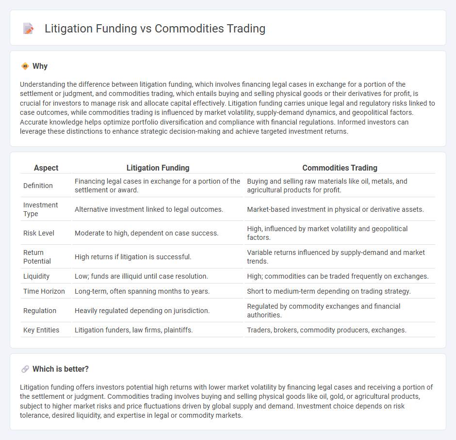 Litigation Funding vs Commodities Trading in Investment