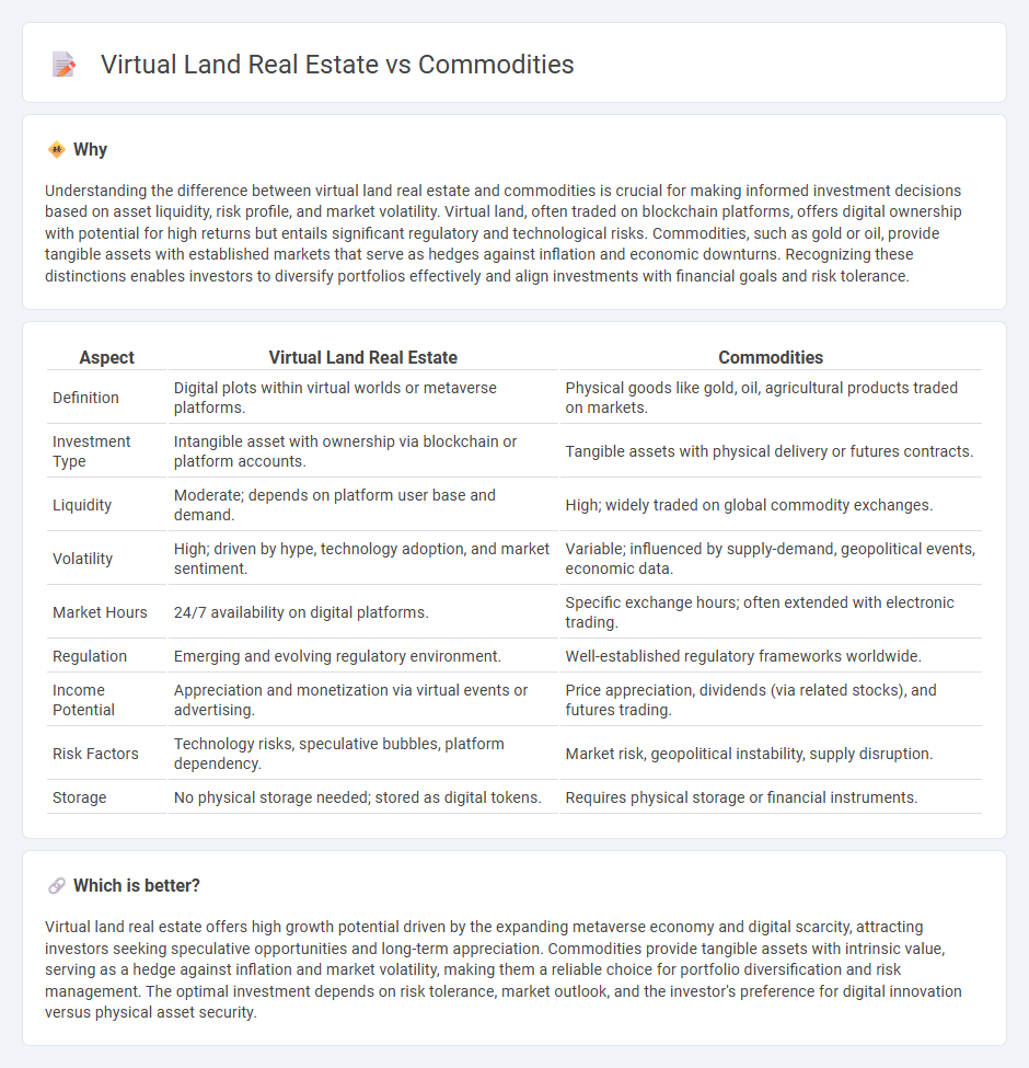 Virtual Land Real Estate vs Commodities in Investment