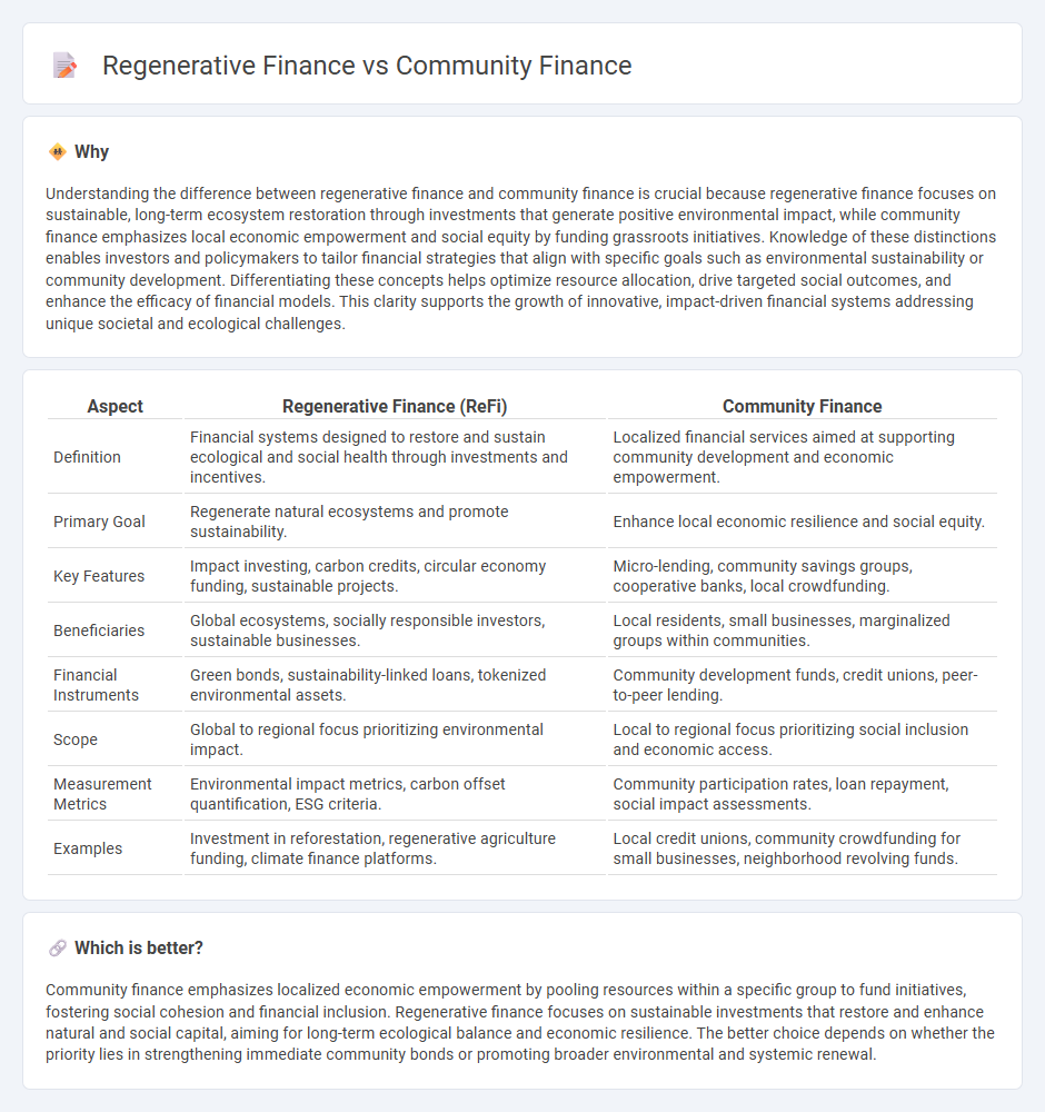 Regenerative Finance vs Community Finance in Finance
