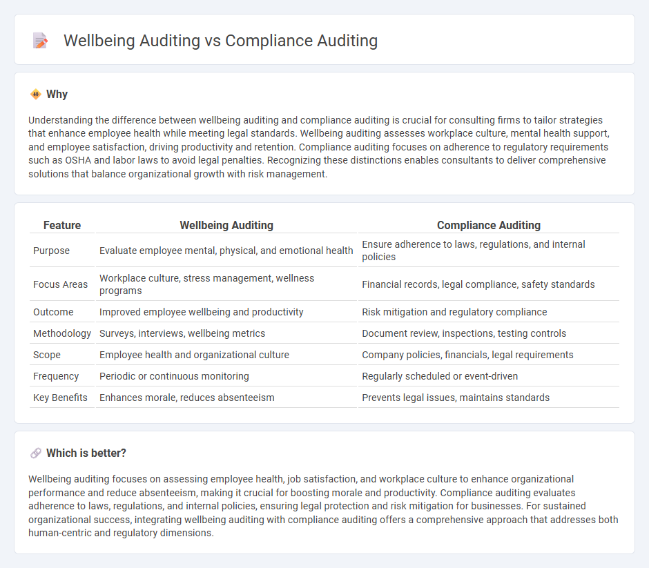 Wellbeing Auditing vs Compliance Auditing in Consulting