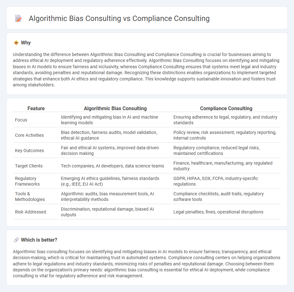 Algorithmic Bias Consulting vs Compliance Consulting in Consulting