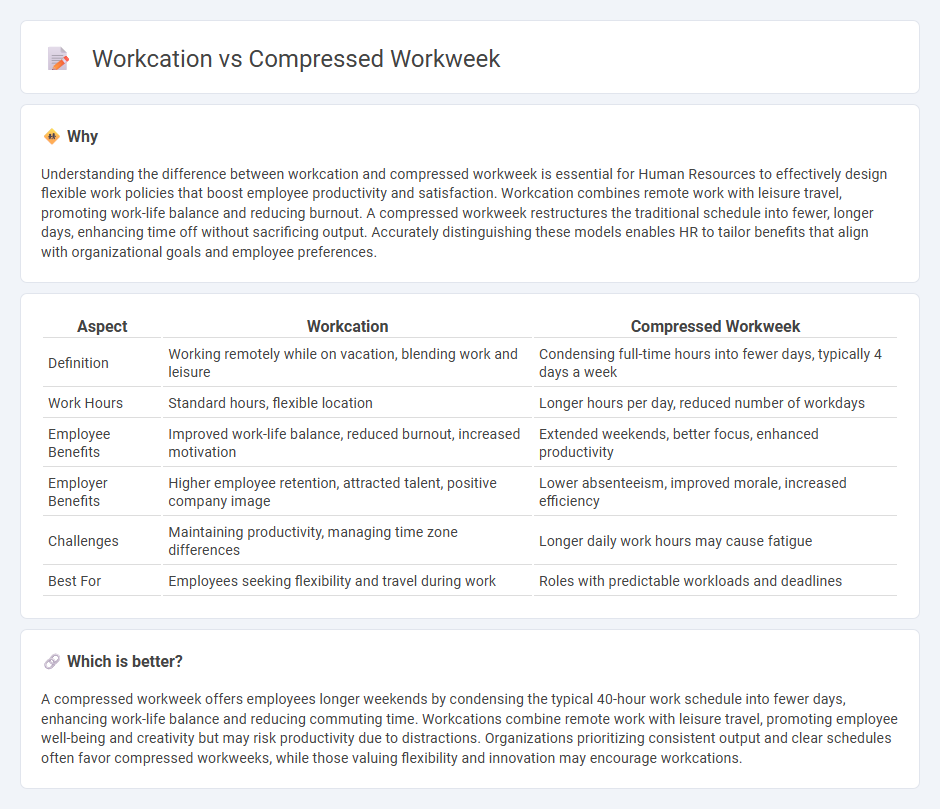 Workcation vs Compressed Workweek in Human Resources