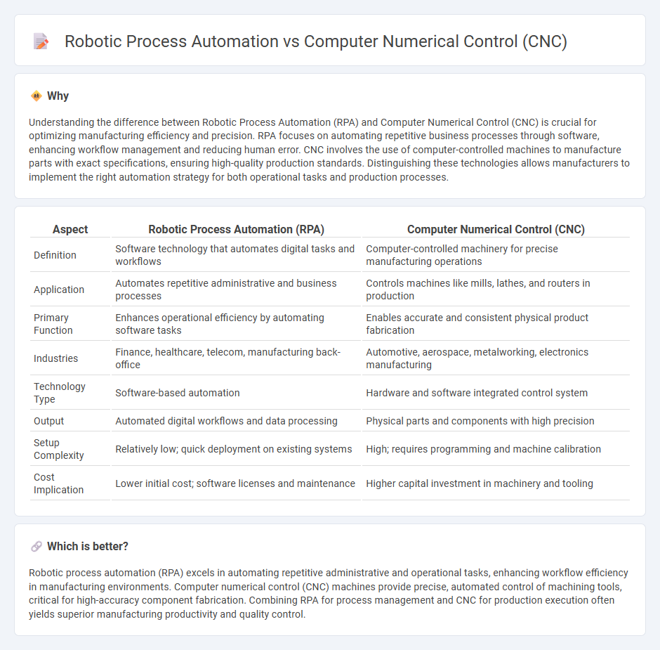 Robotic Process Automation vs Computer Numerical Control (Cnc) in Manufacturing