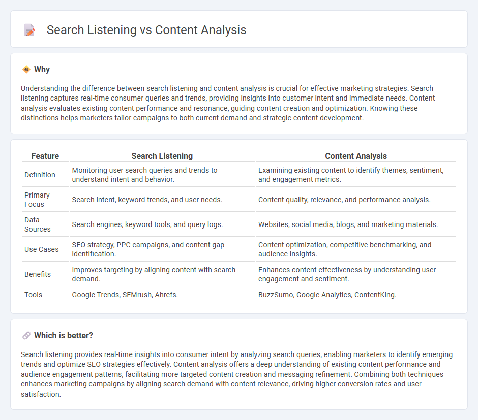 Search Listening vs Content Analysis in Marketing