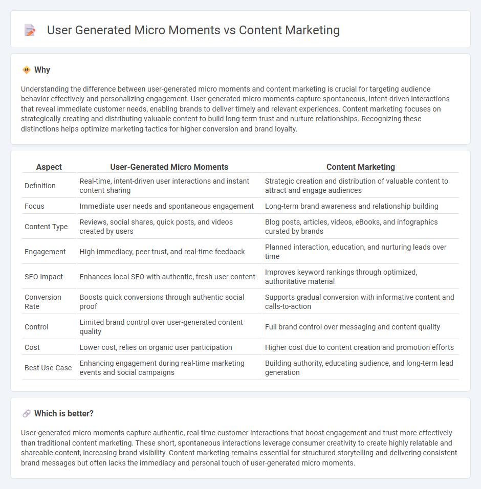 User Generated Micro Moments vs Content Marketing in Marketing