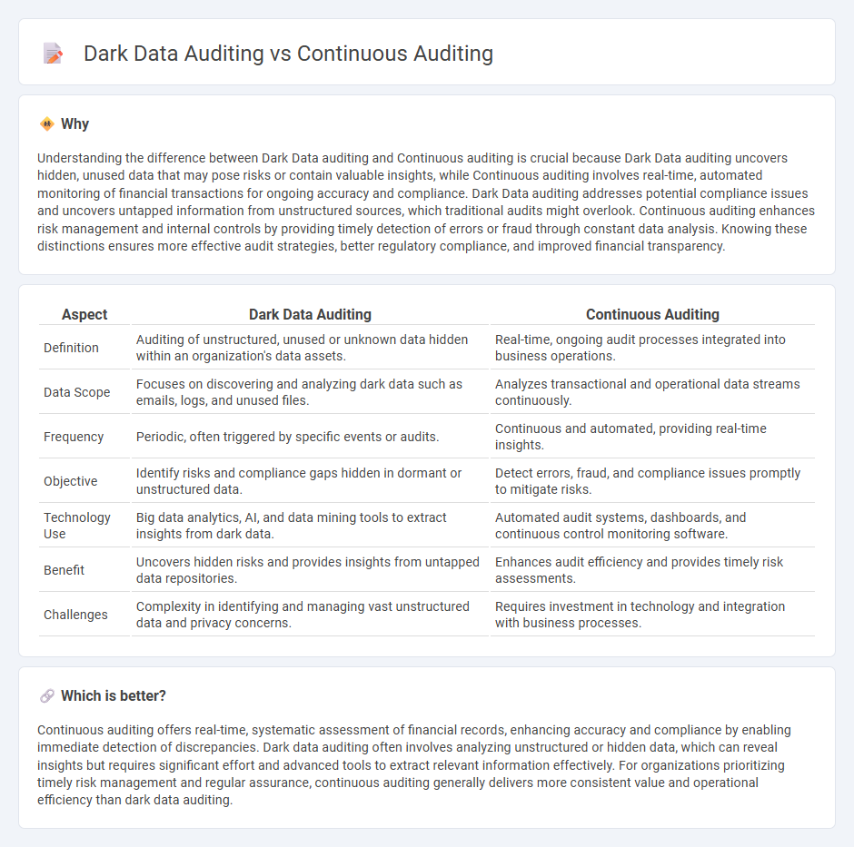 Dark Data Auditing vs Continuous Auditing in Accounting