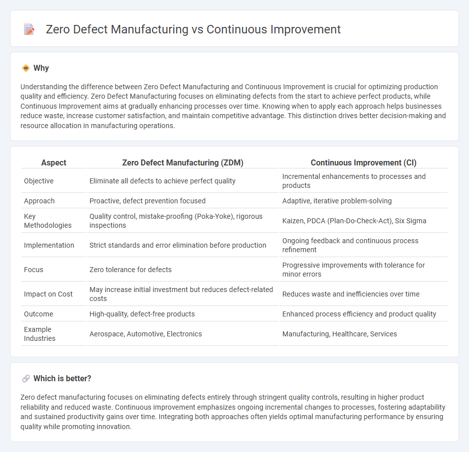 Zero Defect Manufacturing vs Continuous Improvement in Manufacturing