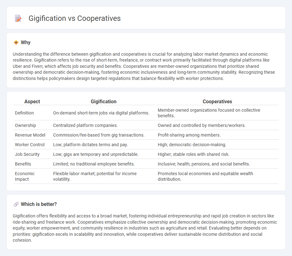Gigification vs Cooperatives in Economy