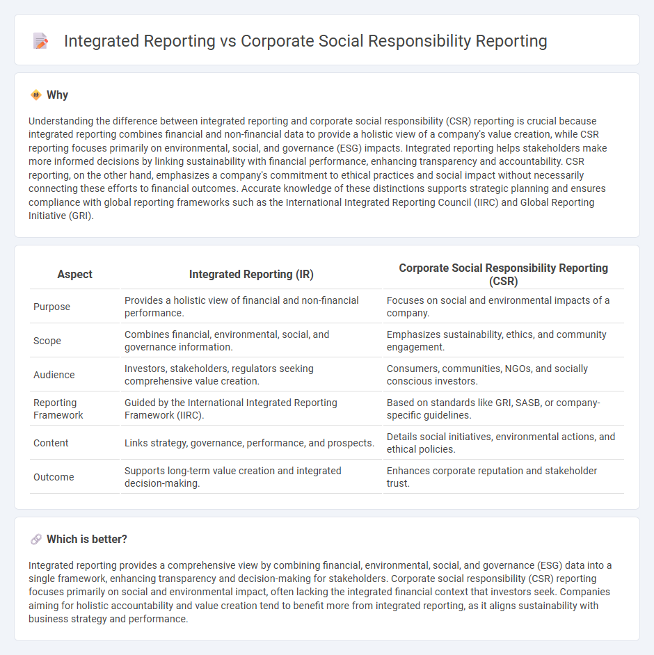 Integrated Reporting vs Corporate Social Responsibility Reporting in Accounting
