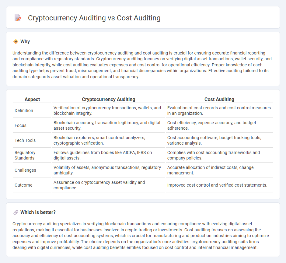 Cryptocurrency Auditing vs Cost Auditing in Accounting