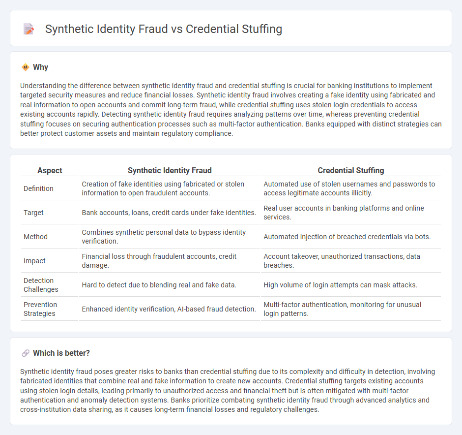Synthetic Identity Fraud vs Credential Stuffing in Banking