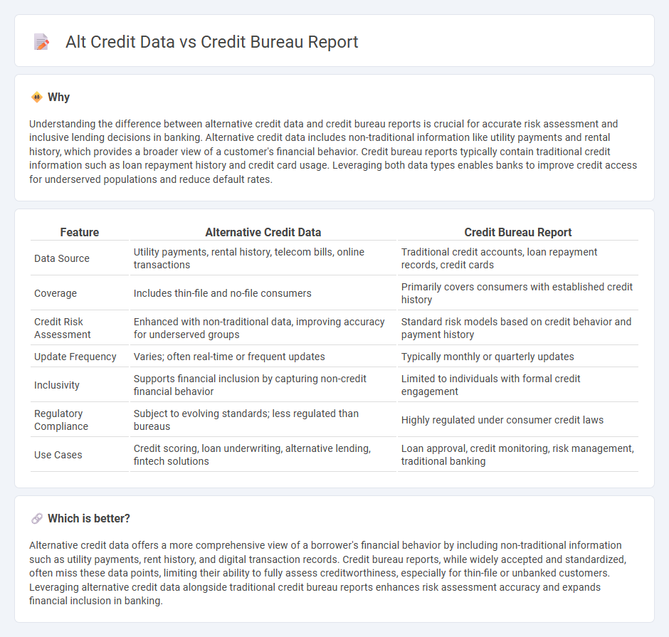 Alt Credit Data vs Credit Bureau Report in Banking