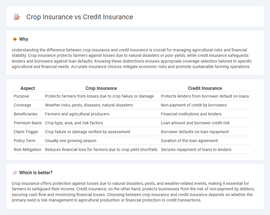 Crop Insurance vs Credit Insurance in Insurance
