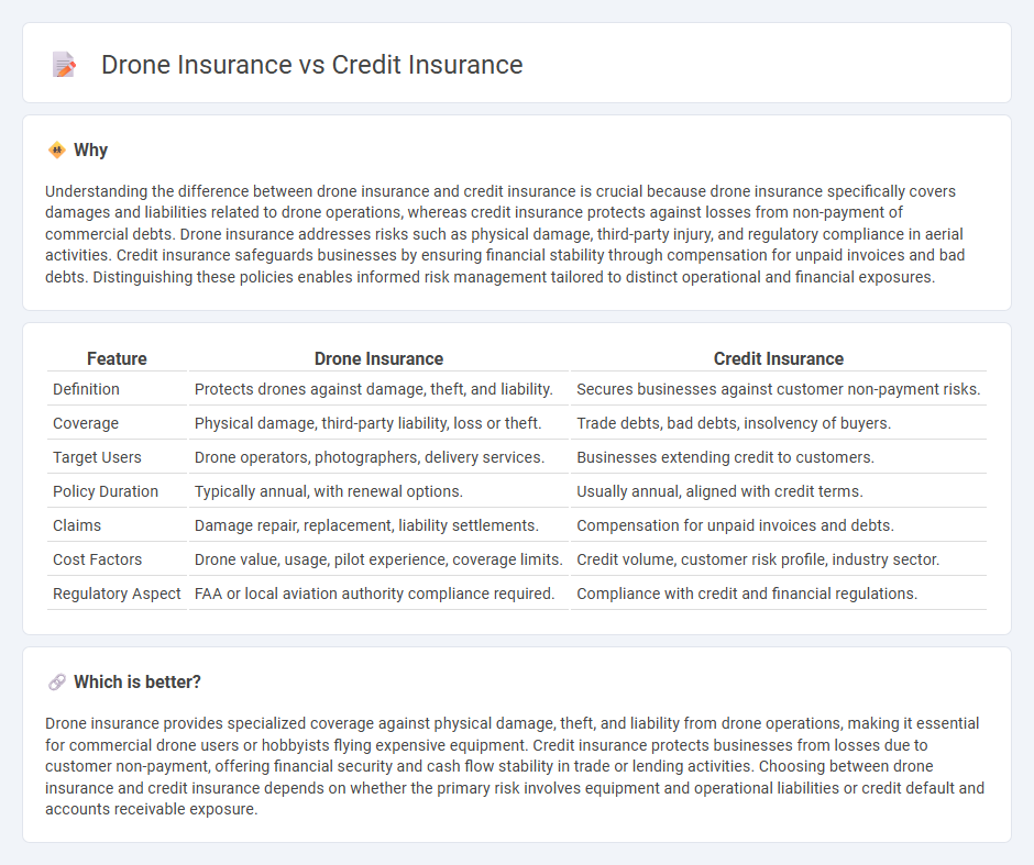 Drone Insurance vs Credit Insurance in Insurance