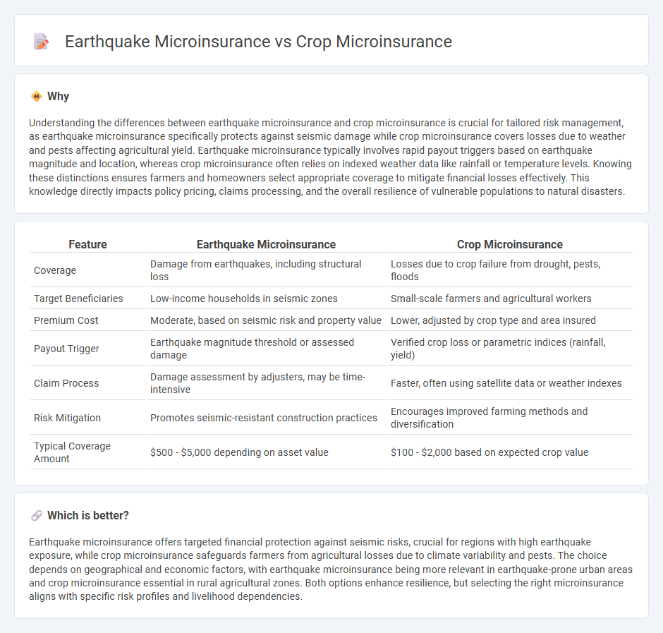 Earthquake Microinsurance vs Crop Microinsurance in Insurance