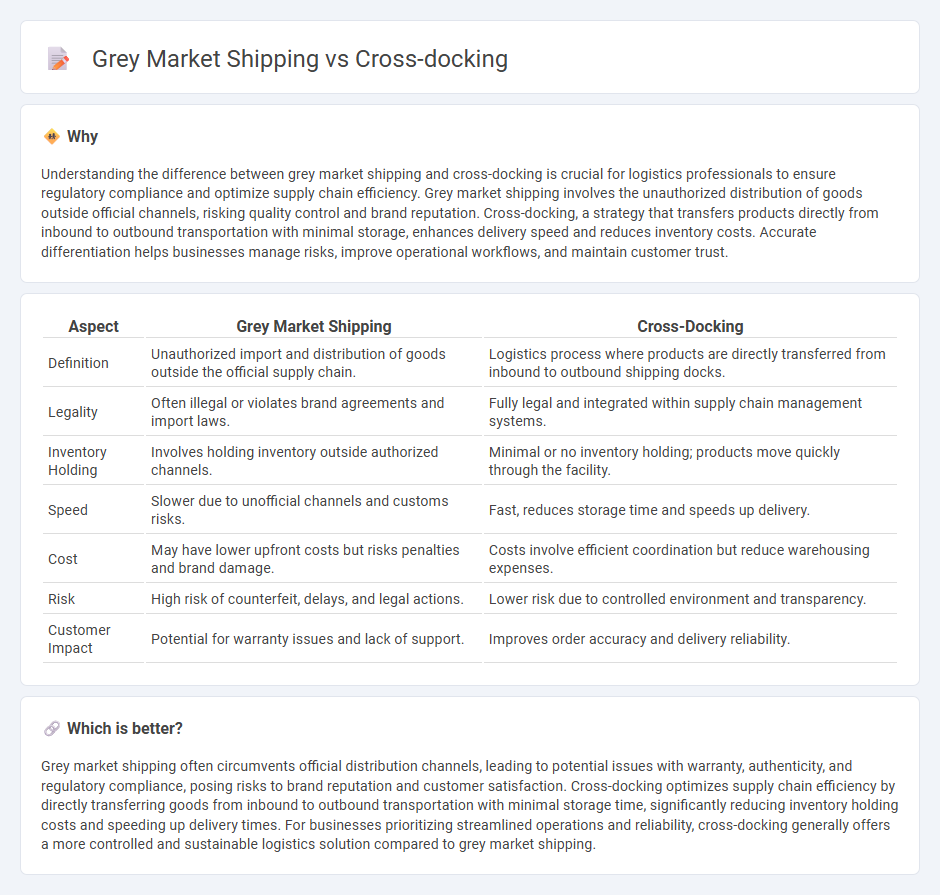 Grey Market Shipping vs Cross-Docking in Logistics