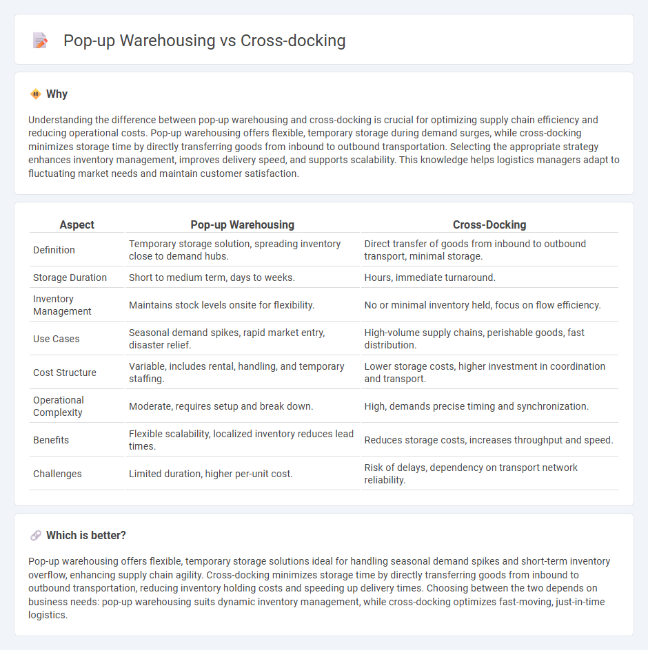 Pop-Up Warehousing vs Cross-Docking in Logistics