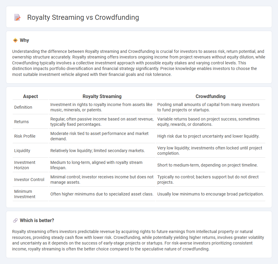 Royalty Streaming vs Crowdfunding in Investment
