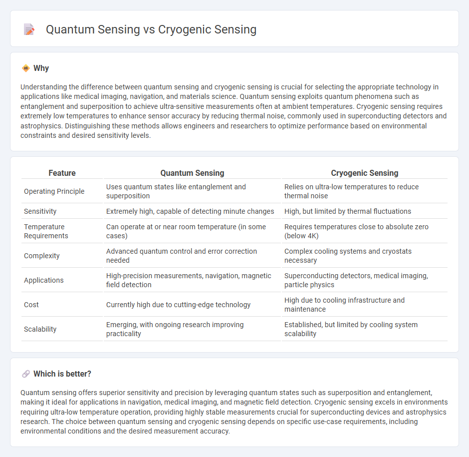 Quantum Sensing vs Cryogenic Sensing in Technology