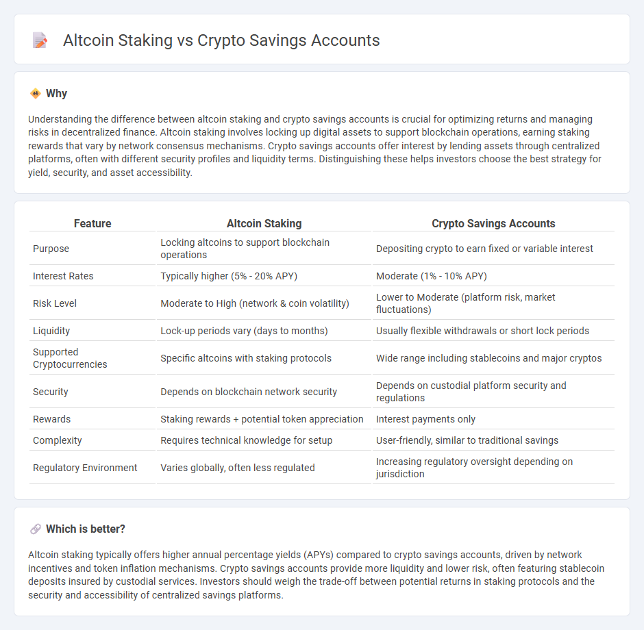 Altcoin Staking vs Crypto Savings Accounts in Finance
