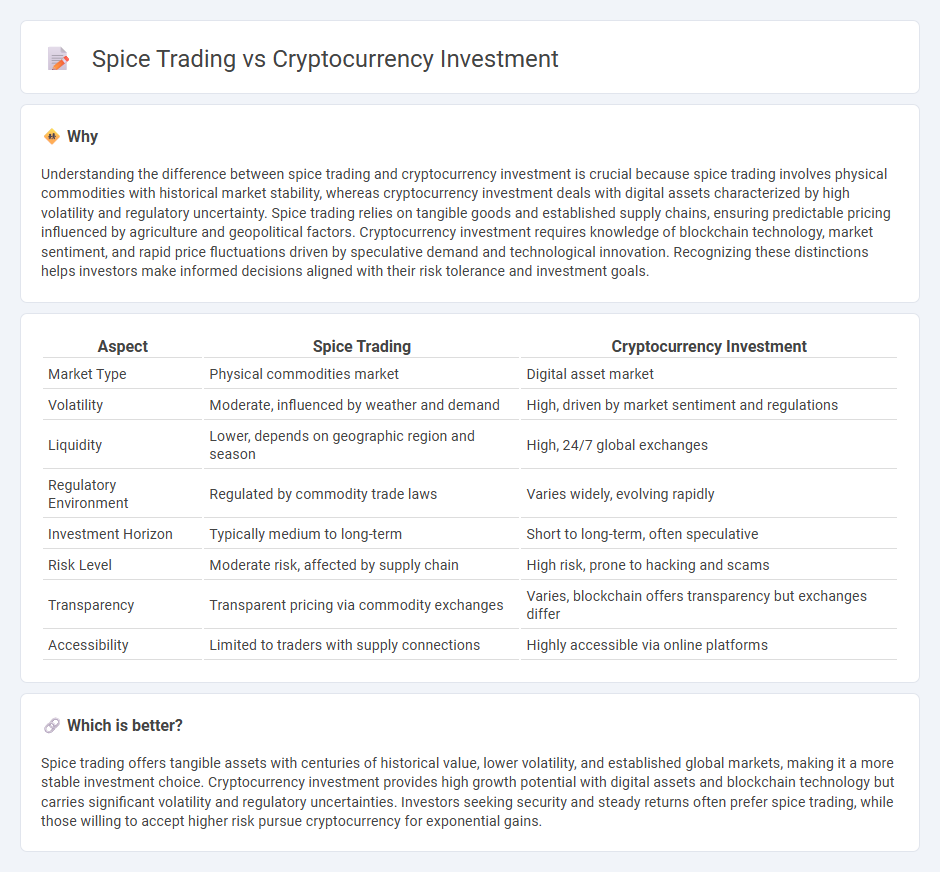 Spice Trading vs Cryptocurrency Investment in Investment