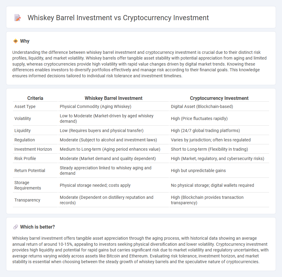 Whiskey Barrel Investment vs Cryptocurrency Investment in Investment