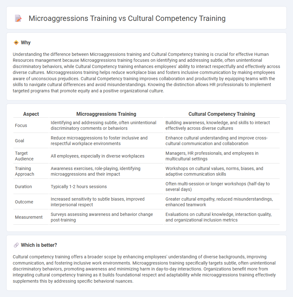 Microaggressions Training vs Cultural Competency Training in Human Resources