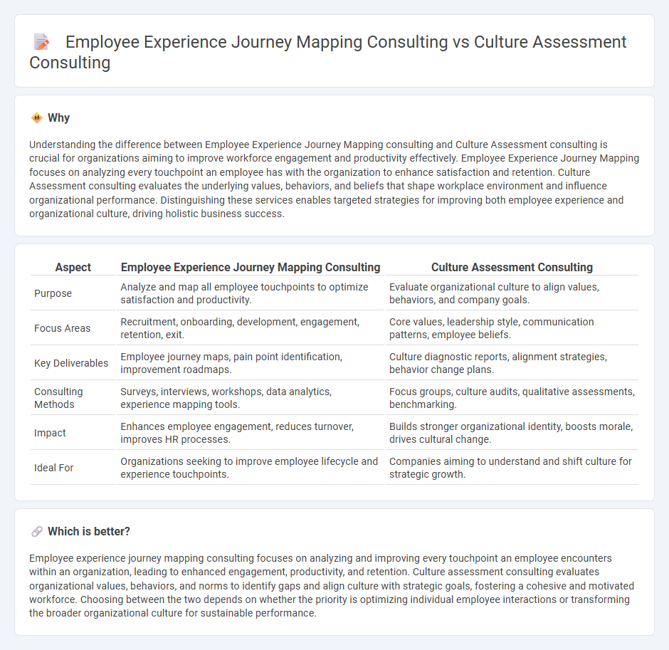 Employee Experience Journey Mapping Consulting vs Culture Assessment Consulting in Consulting
