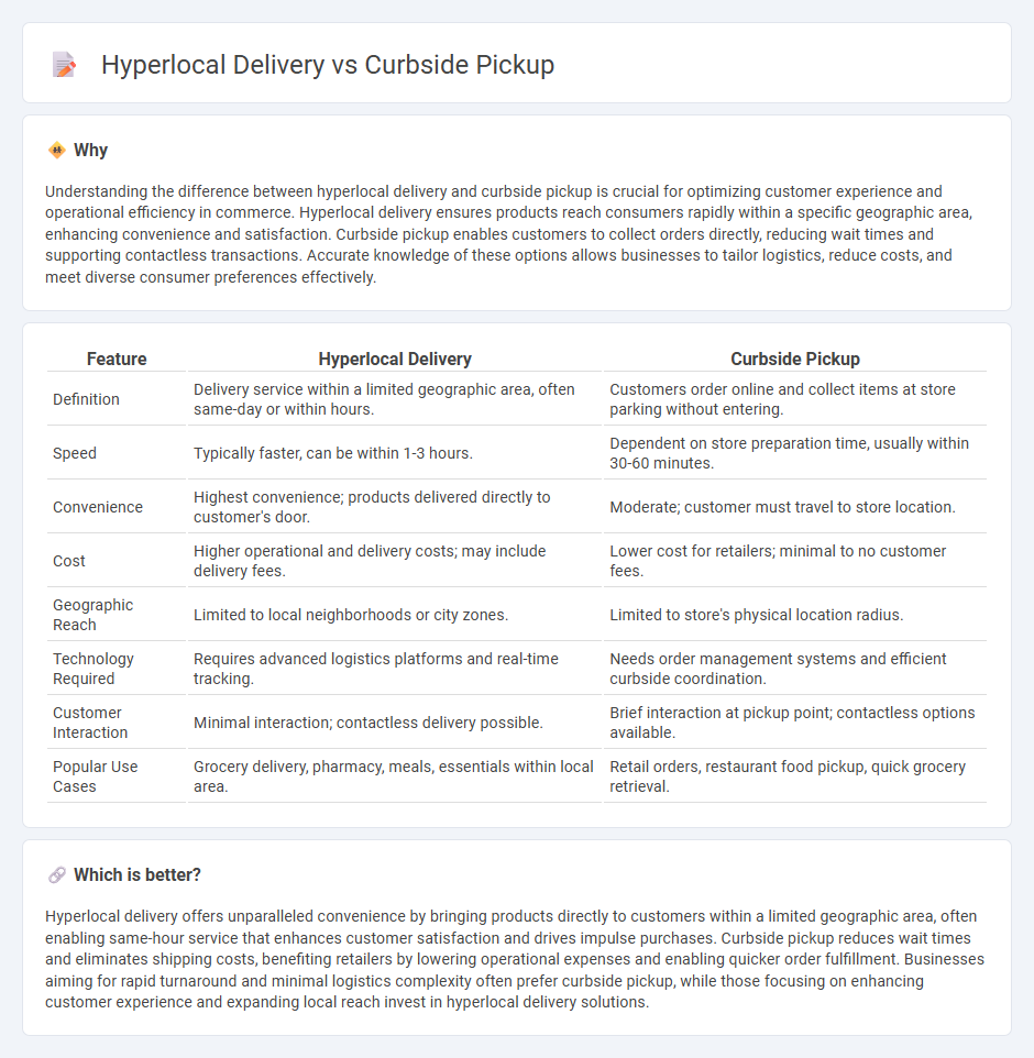 Hyperlocal Delivery vs Curbside Pickup in Commerce