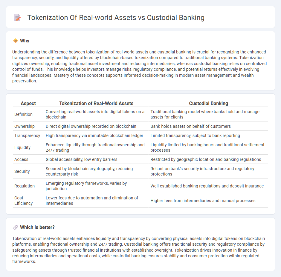 Tokenization Of Real-World Assets vs Custodial Banking in Finance