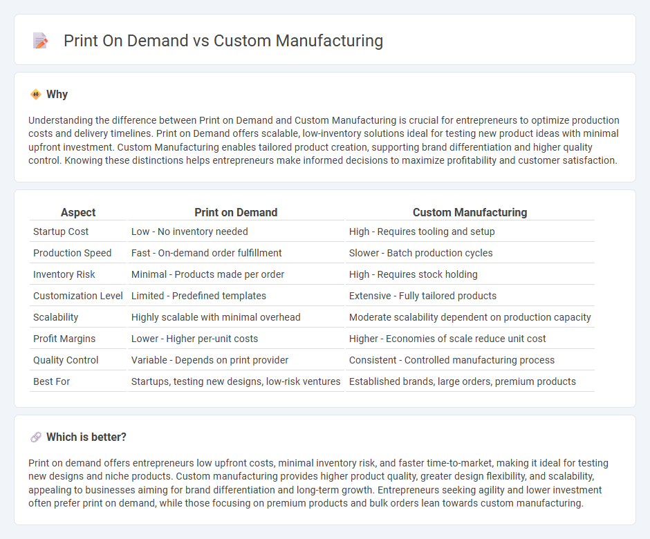Print On Demand vs Custom Manufacturing in Entrepreneurship