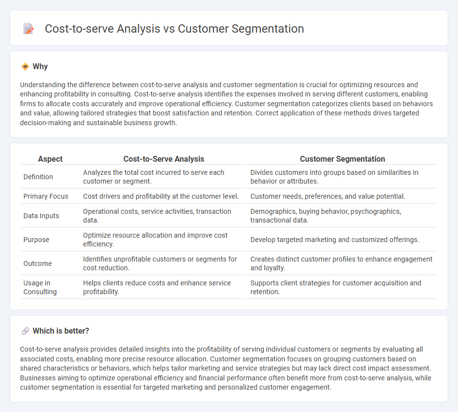 Cost-To-Serve Analysis vs Customer Segmentation in Consulting