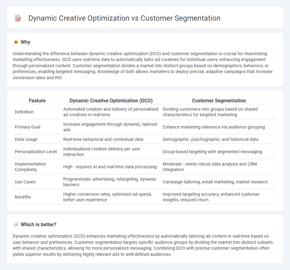 Dynamic Creative Optimization vs Customer Segmentation in Marketing