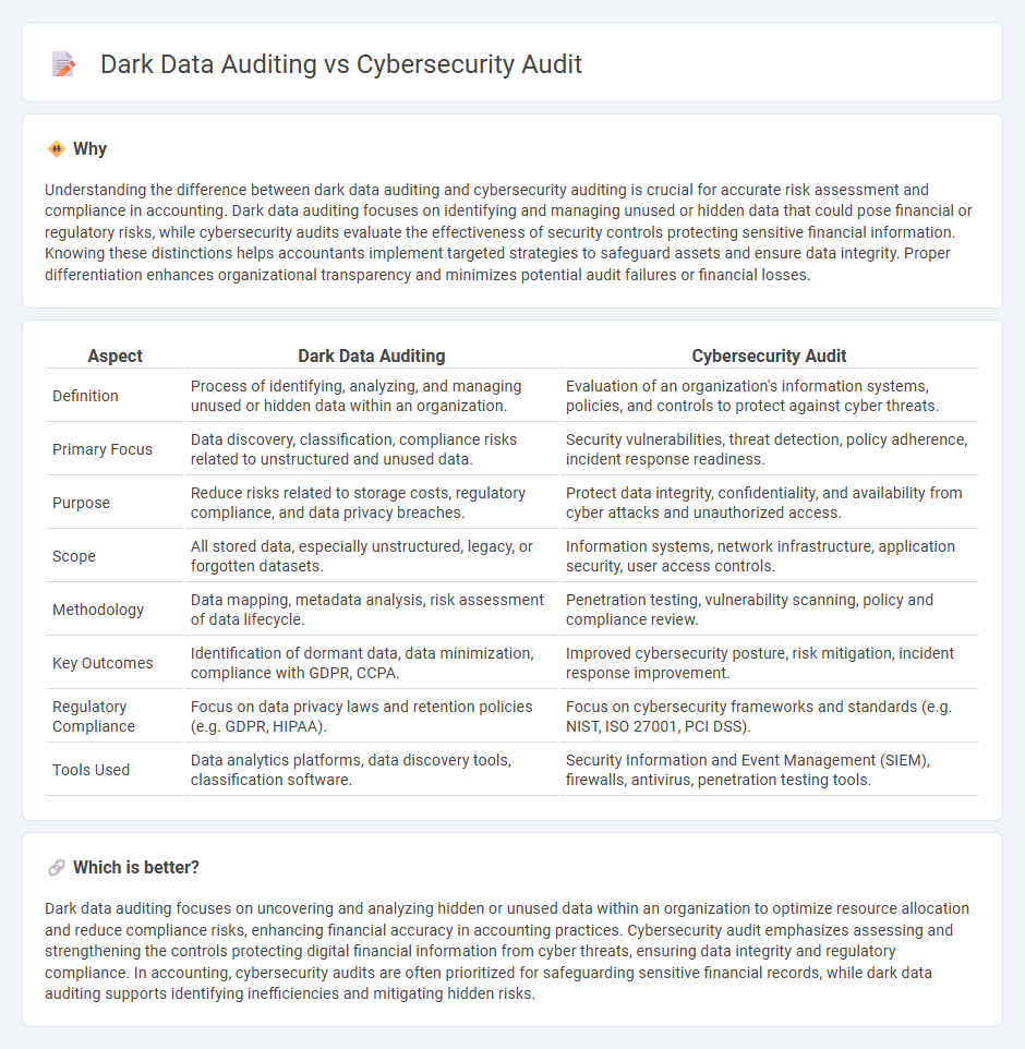 Dark Data Auditing vs Cybersecurity Audit in Accounting