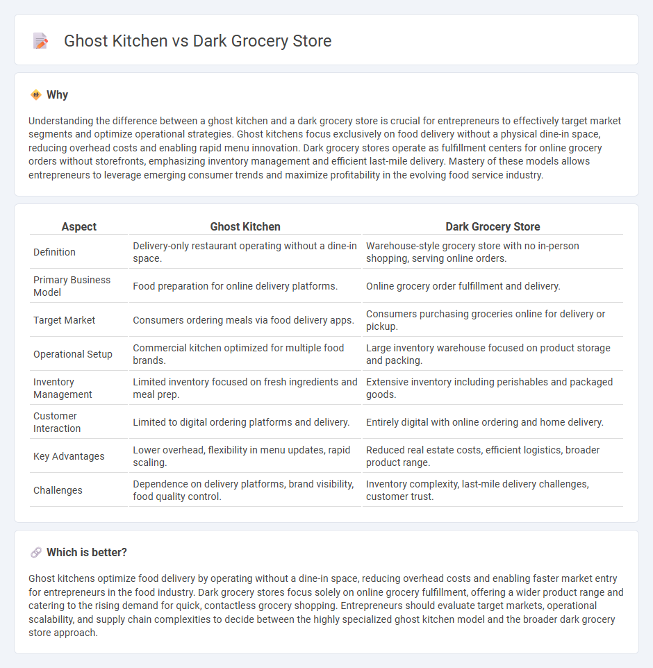 Ghost Kitchen vs Dark Grocery Store in Entrepreneurship