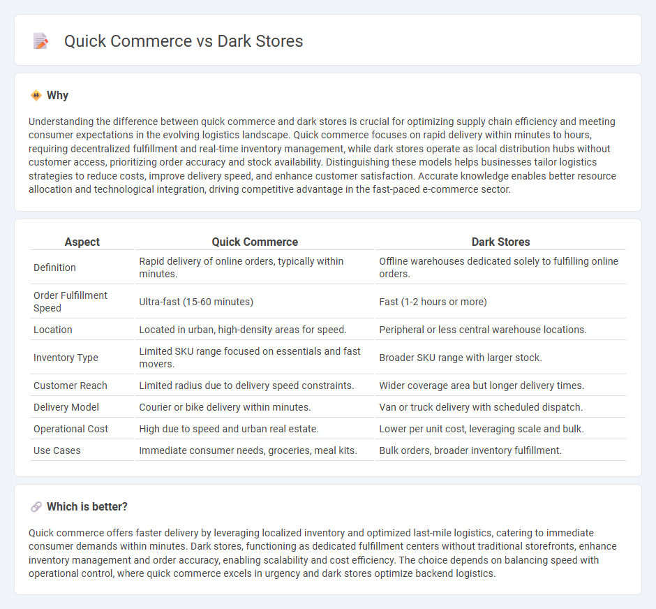 Quick Commerce vs Dark Stores in Logistics