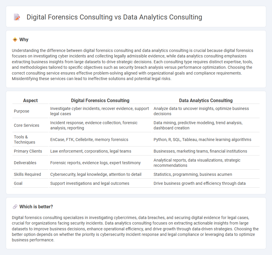 Digital Forensics Consulting vs Data Analytics Consulting in Consulting