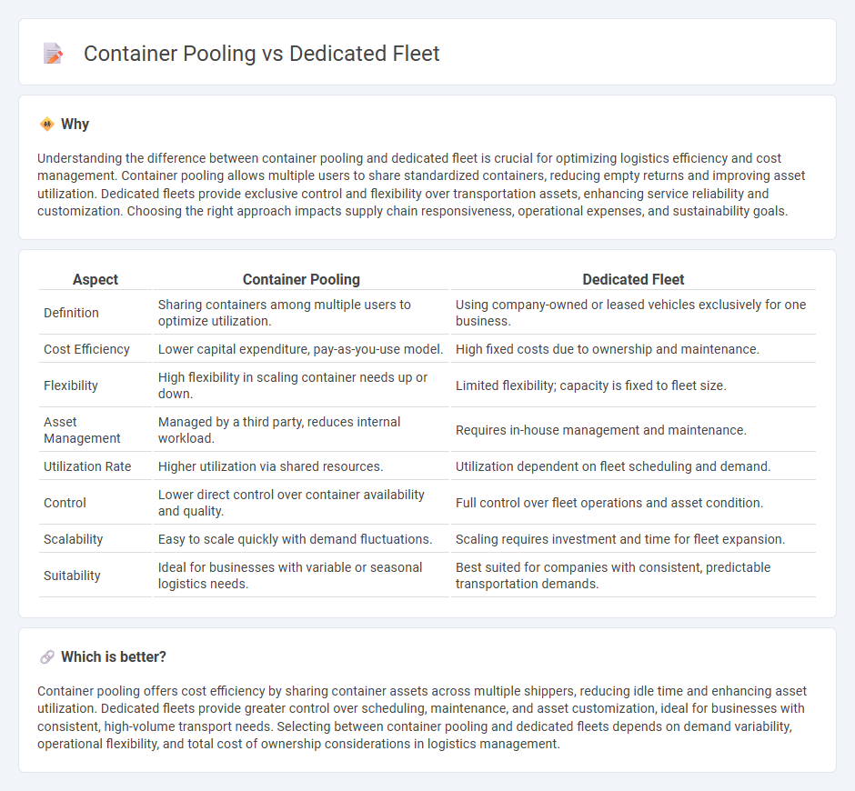 Container Pooling vs Dedicated Fleet in Logistics