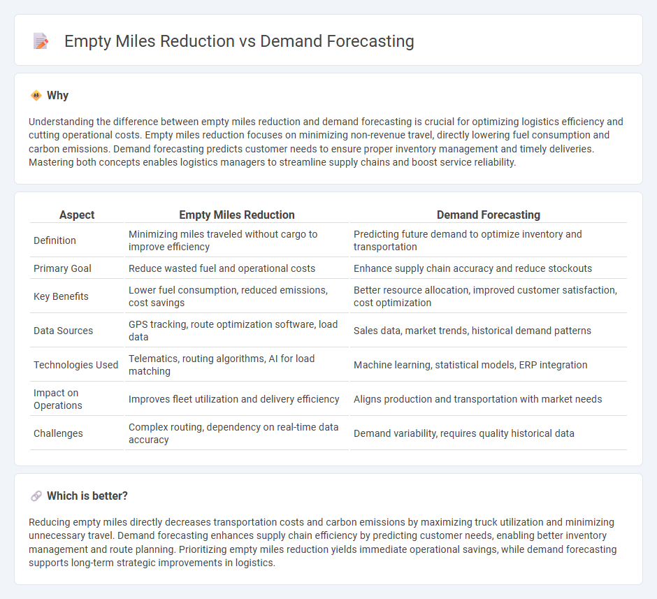 Empty Miles Reduction vs Demand Forecasting in Logistics