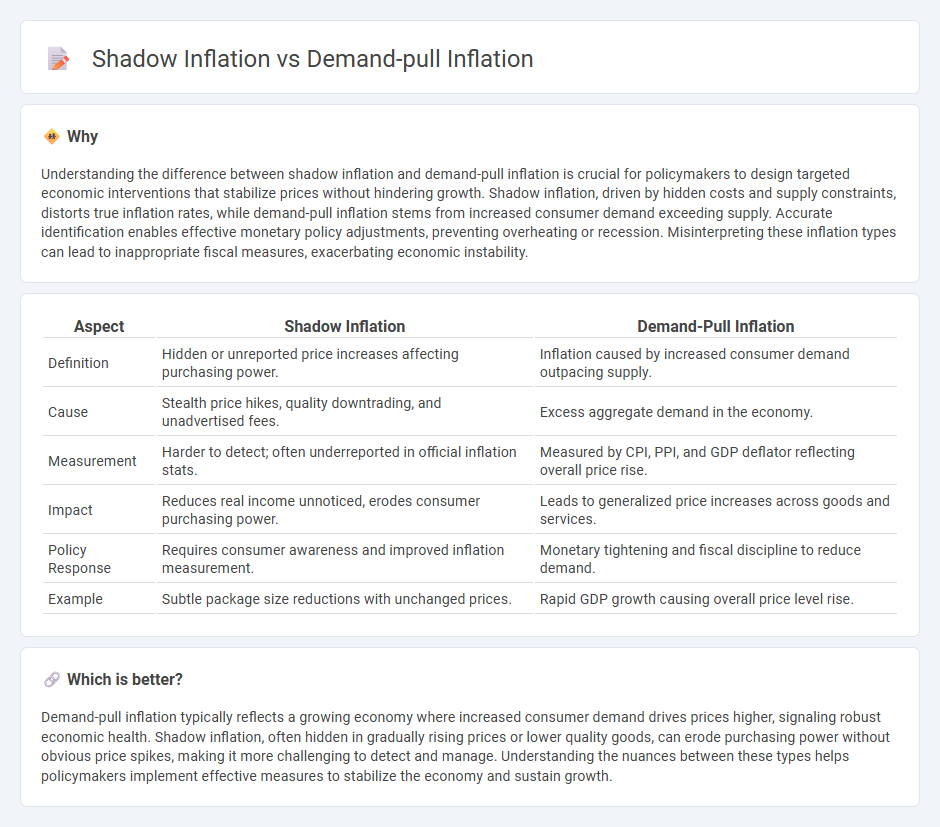 Shadow Inflation vs Demand-Pull Inflation in Economy