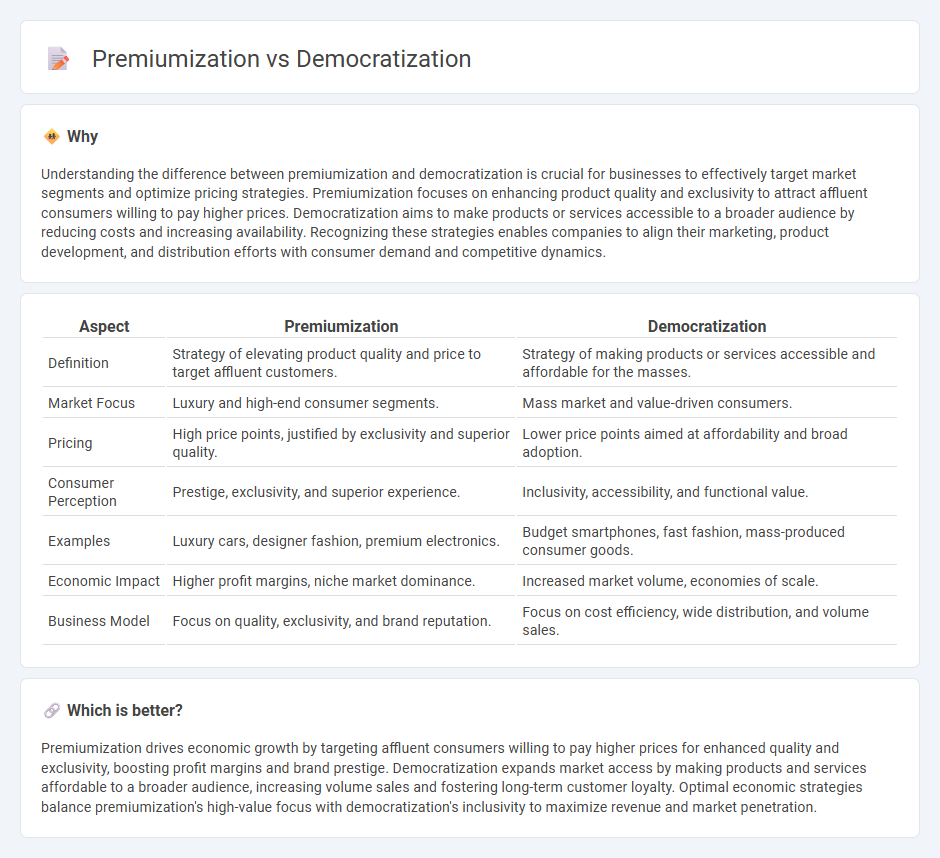 Premiumization vs Democratization in Economy