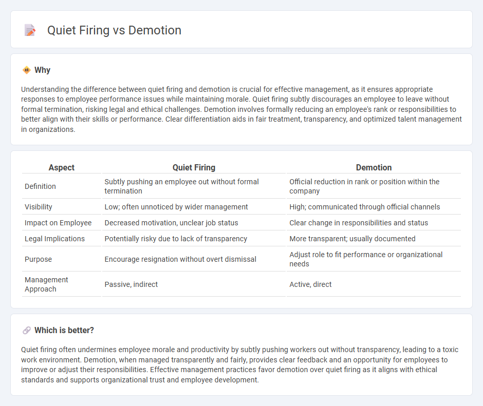 Quiet Firing vs Demotion in Management